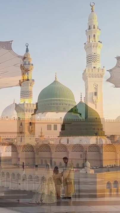 The green dome at dawn, from the Madinah invitation film